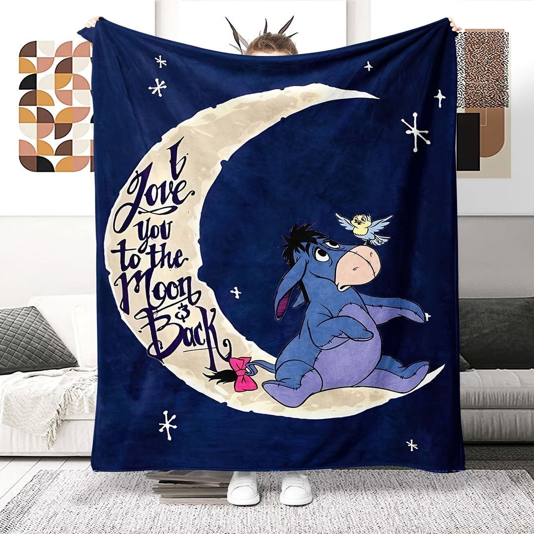 Stornfield | Soft Fleece Blanket with Eeyore Design - Available in Various Sizes for All Seasons