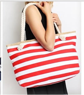 Large beach bag with maritime stripes Stornfield
