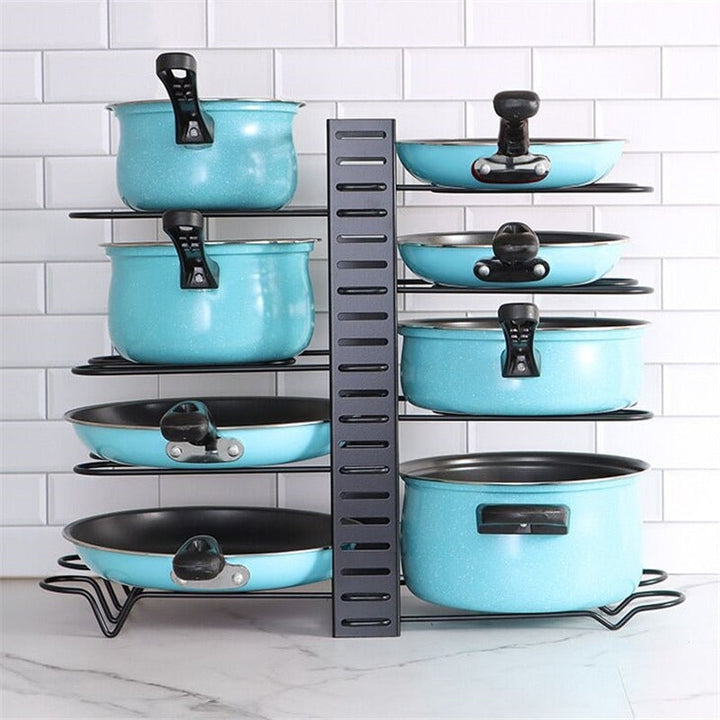 Stornfield | SpaceFlex Adjustable Pot and Lid Holder | Organization and Flexibility in the Kitchen