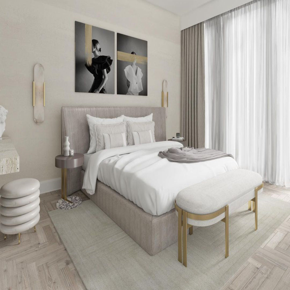 Modern Marble Bedside Sconce Light - Elegant Wall Fixture | Stornfield
