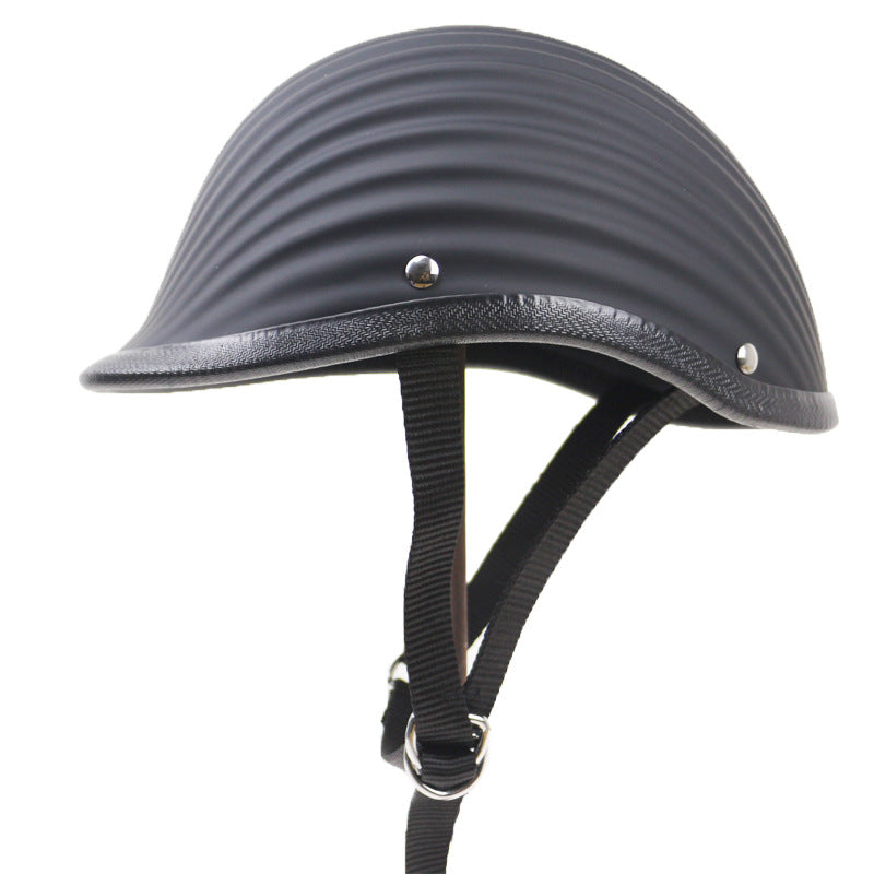 Classic Ribbed Motorcycle Helmet Stornfield