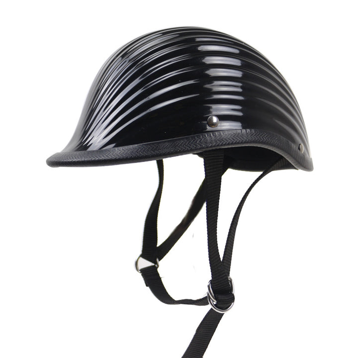 Classic Ribbed Motorcycle Helmet Stornfield