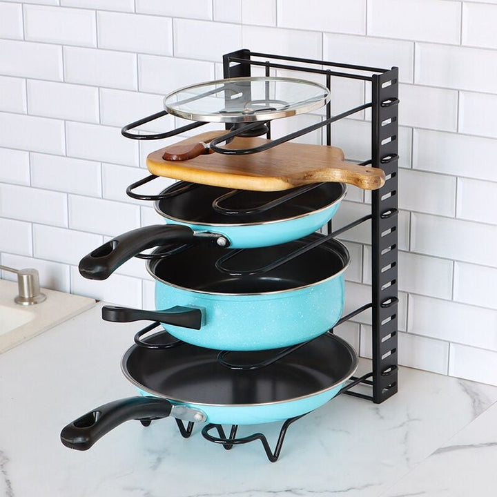 Stornfield | SpaceFlex Adjustable Pot and Lid Holder | Organization and Flexibility in the Kitchen