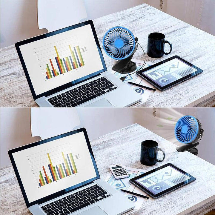 360 ° Portable & Rechargeable Lithium-Ion Fan | Stornfield