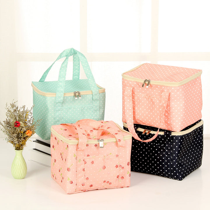 Insulated Dot Print Lunch Carrier Bag Stornfield