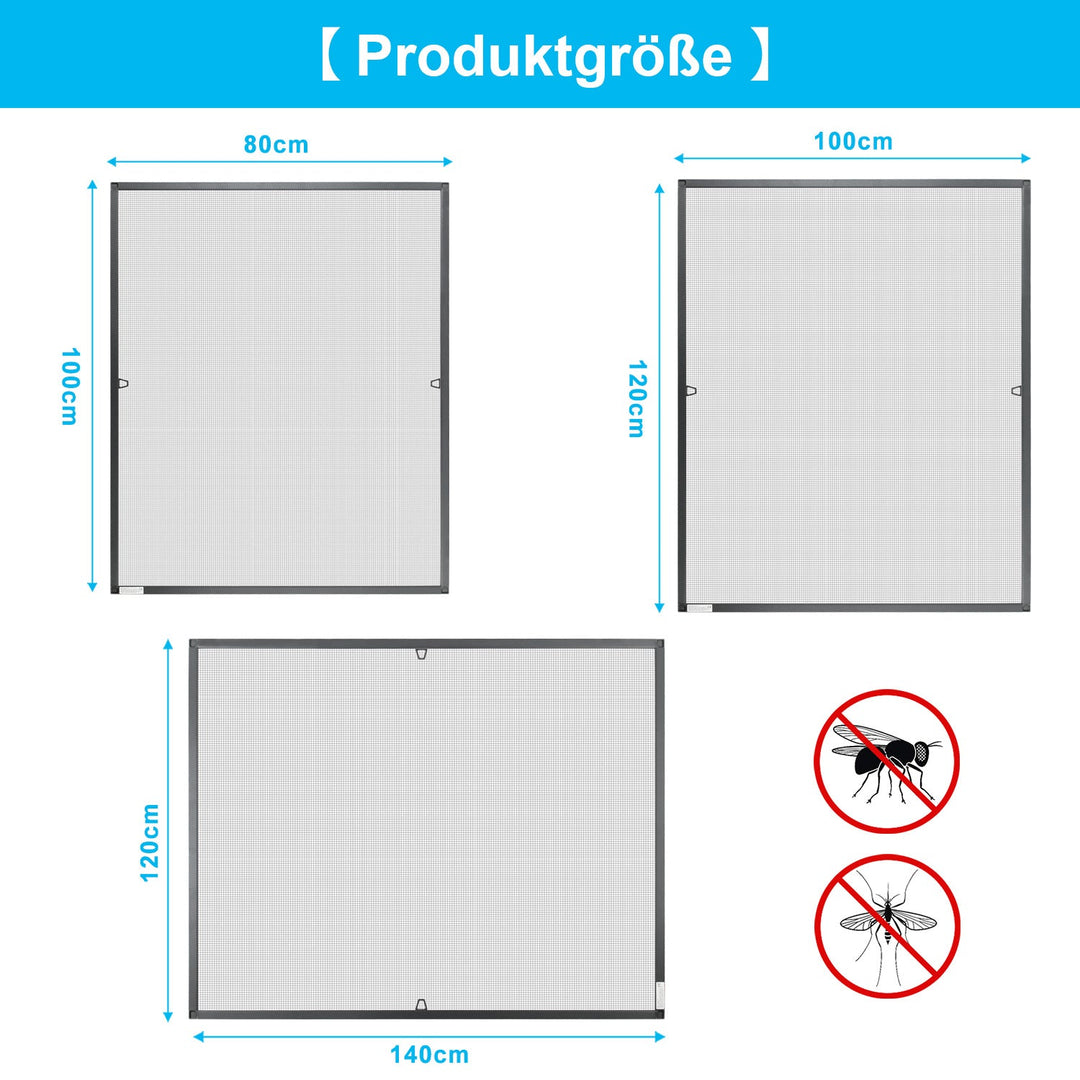 Fly screen window insect protection anthracite | Stornfield