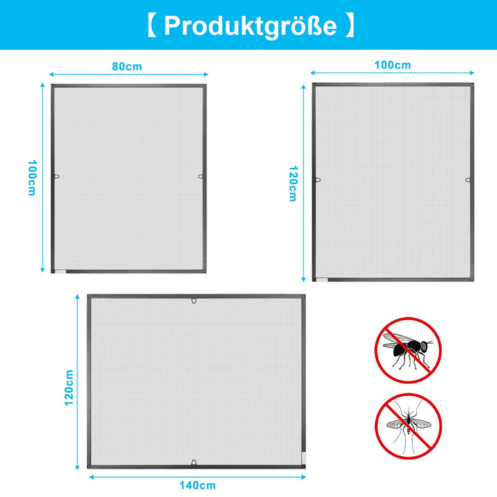 Fly screen window insect protection anthracite | Stornfield