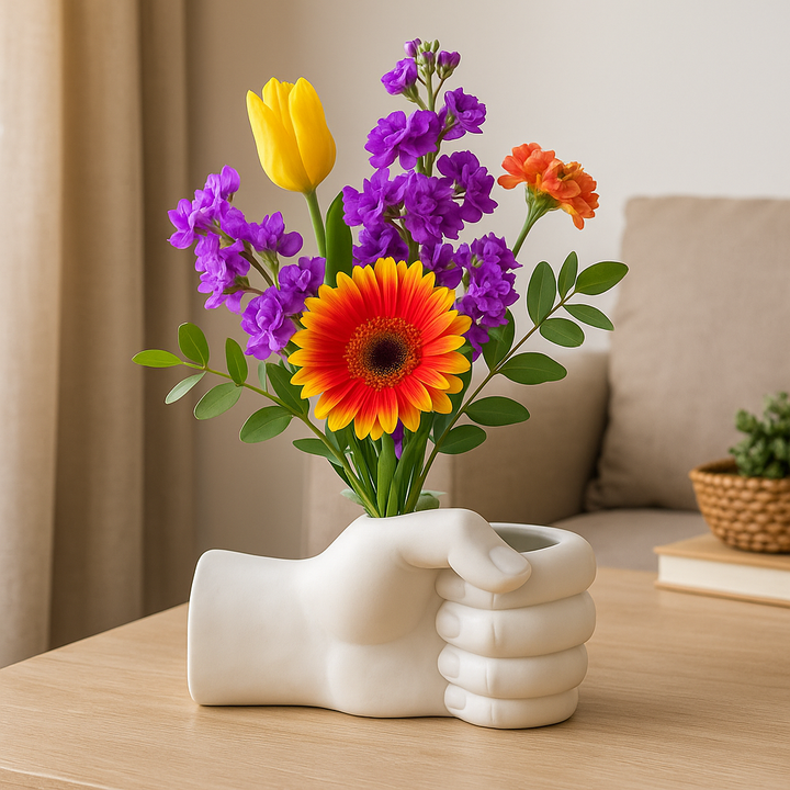 Artistic Hand Gesture Ceramic TaStornfieldetop Flower Vase | Stornfield
