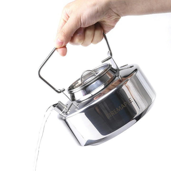 45.6oz Antarcti Stainless Steel Backpacking Camping Kettle Bushcraft Gear | Stornfield