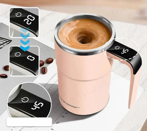 Stornfield | Rechargeable Self-Stirring Coffee Mug – Portable Electric Stainless Steel Mixer with Magnetic Rotation for Effortless Brewing