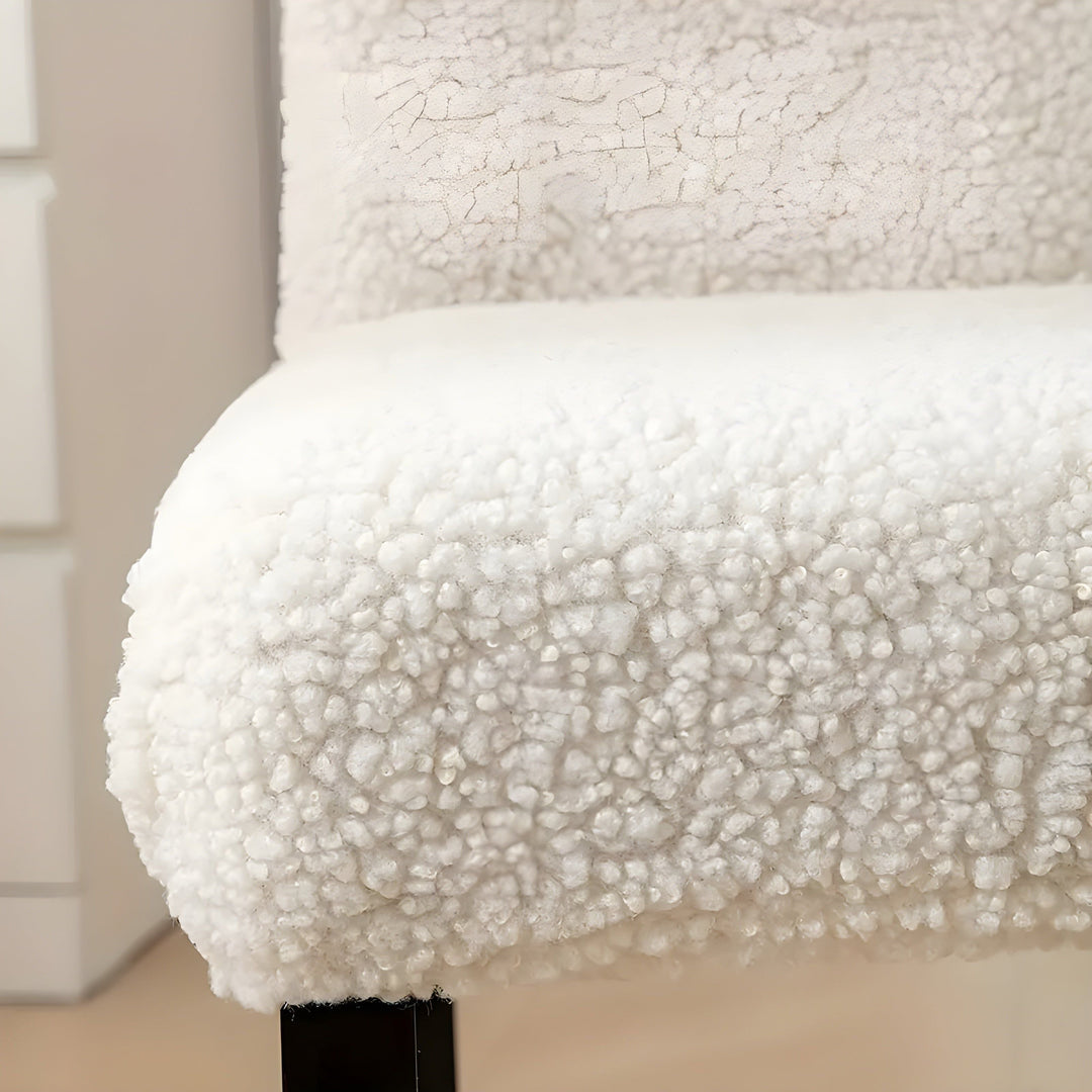 SherpaFit Chair Cover - Cozy Elastic Sherpa Dining Chair Cover | Stornfield