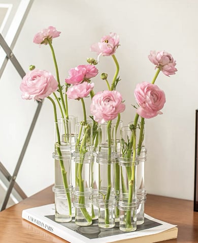 Stornfield | Flexible Flower Vases with Hinges | Modern Glass Tube Vase