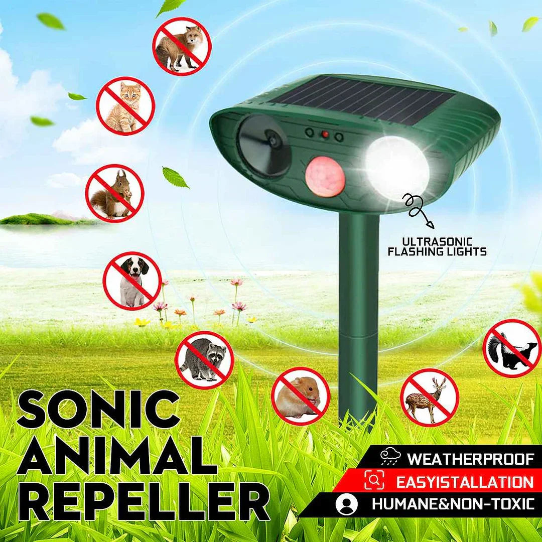 Stornfield | Solar-Powered Ultrasonic Deer Repeller - Effective Deer Deterrent for Gardens & Yards in 48 Hours