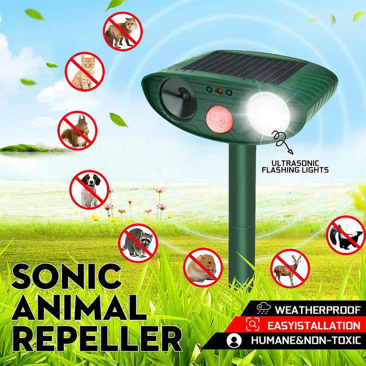 Stornfield | Solar-Powered Ultrasonic Deer Repeller - Effective Deer Deterrent for Gardens & Yards in 48 Hours