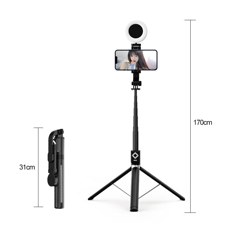 Selfie stick with LED fill light | Stornfield