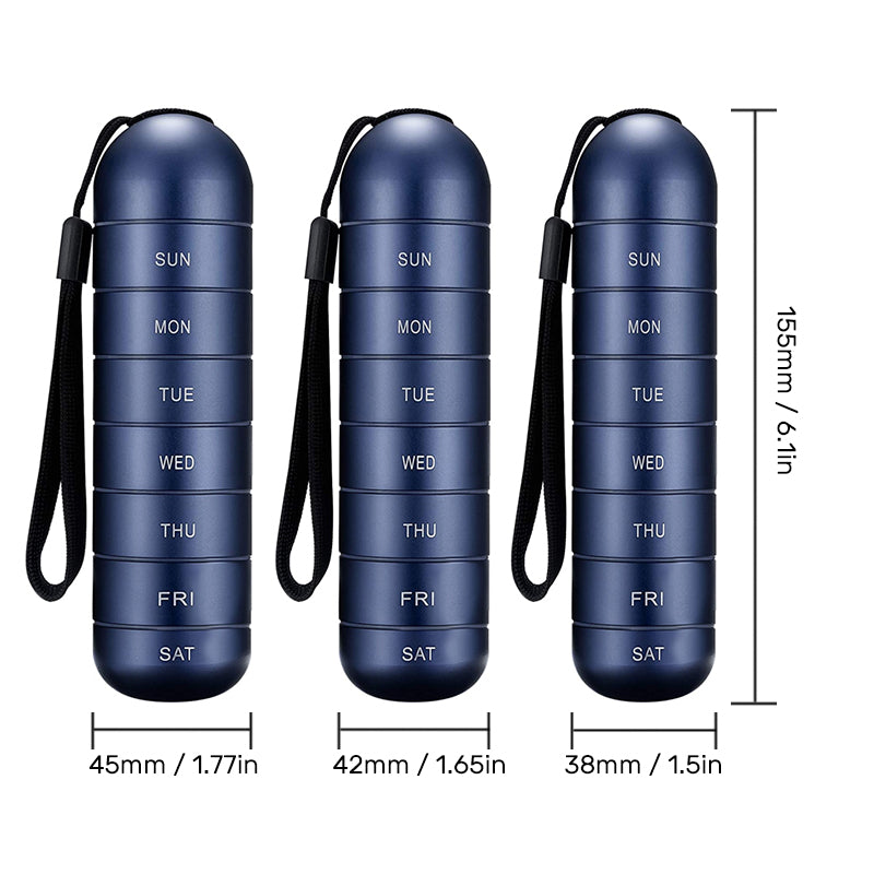 Stornfield | Organisateur de Pilules Portable 7 Jours pour Voyage