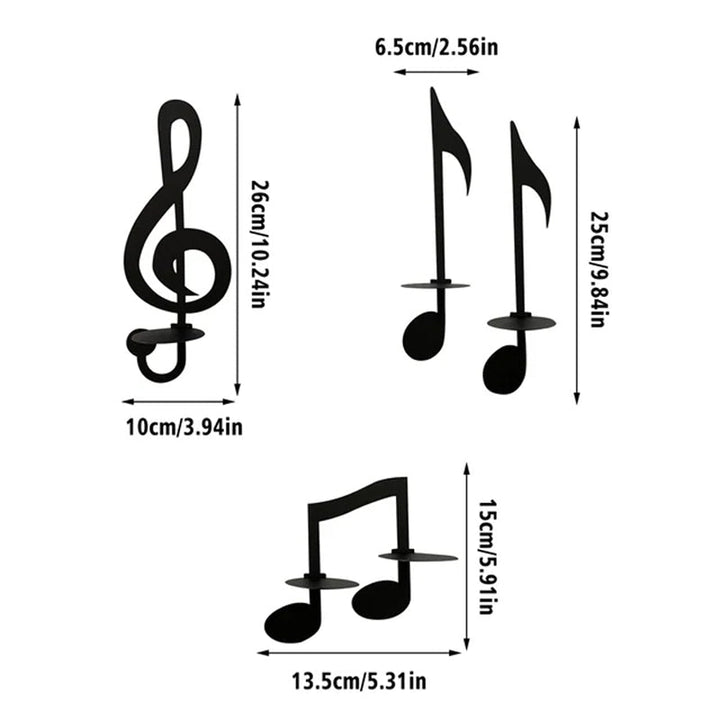 Black Musical Note Wall Light | Stornfield