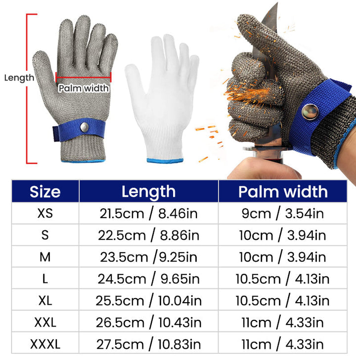 Stornfield | Stainless Steel Mesh Metal Protective Gloves for Laboratory