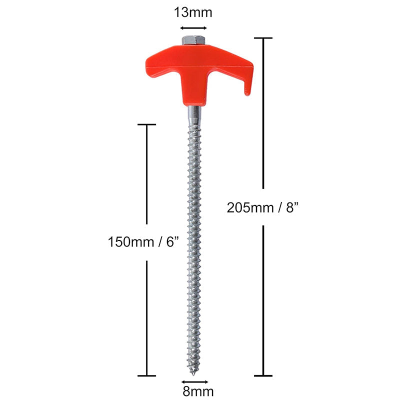 Rotatable tent pegs with thread | Stornfield
