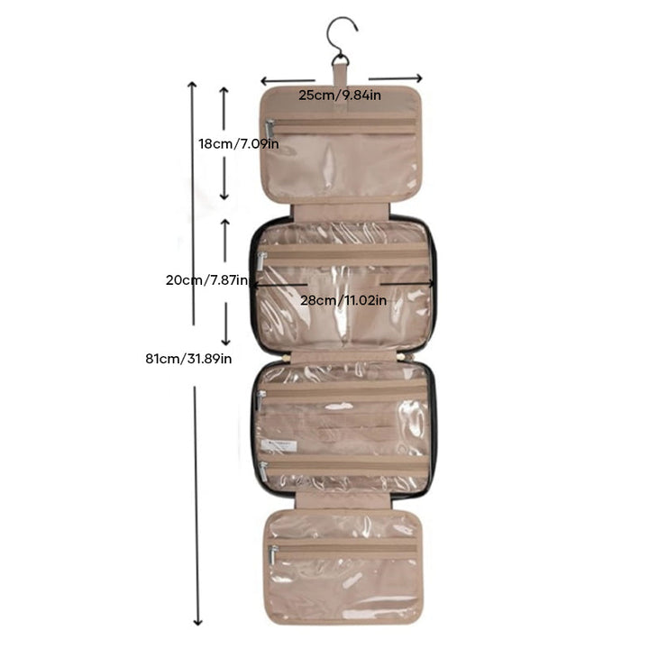 Water-repellent make-up bag with hanging hook | Stornfield
