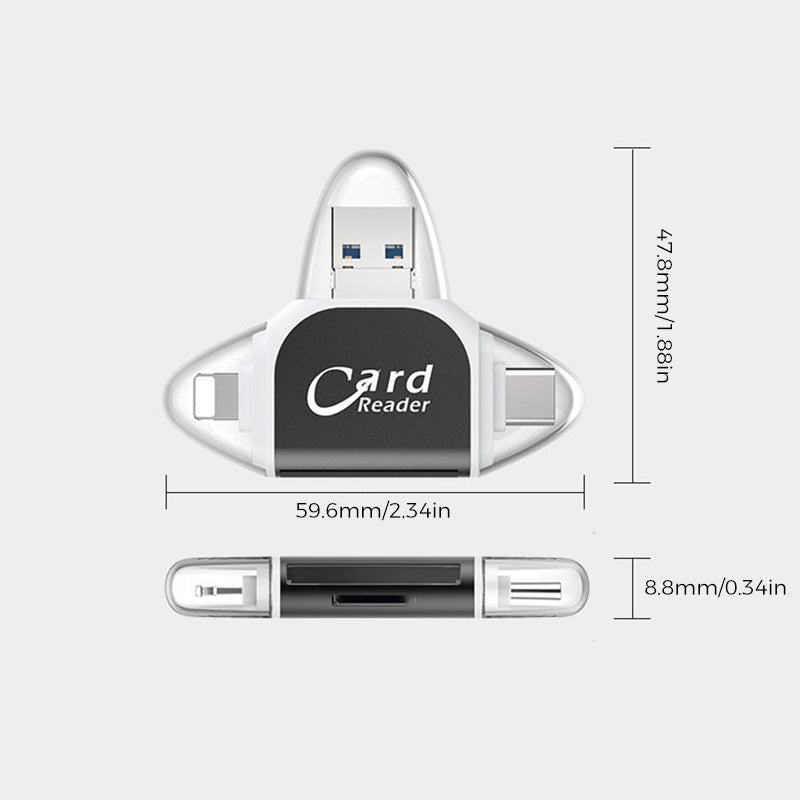 Multi-Port 4-in-1 Universal SD TF Card Reader | Stornfield