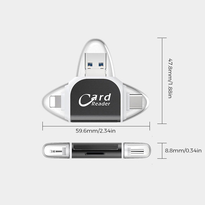 Multi-Port 4-in-1 Universal SD TF Card Reader | Stornfield