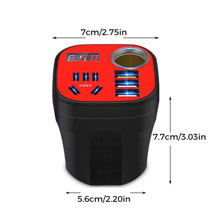 Car Mounted Cup Type Inverter Converter QC Charger | Stornfield