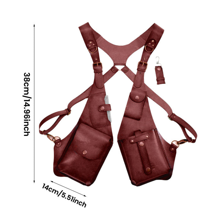 Medieval Steampunk shoulder bag with retro strap | Stornfield