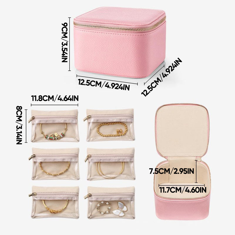 Leather travel jewelry box | Stornfield