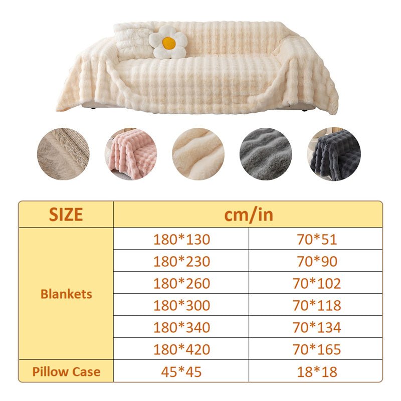 Premium Faux Fur Non-Slip Sofa Covers | Stornfield