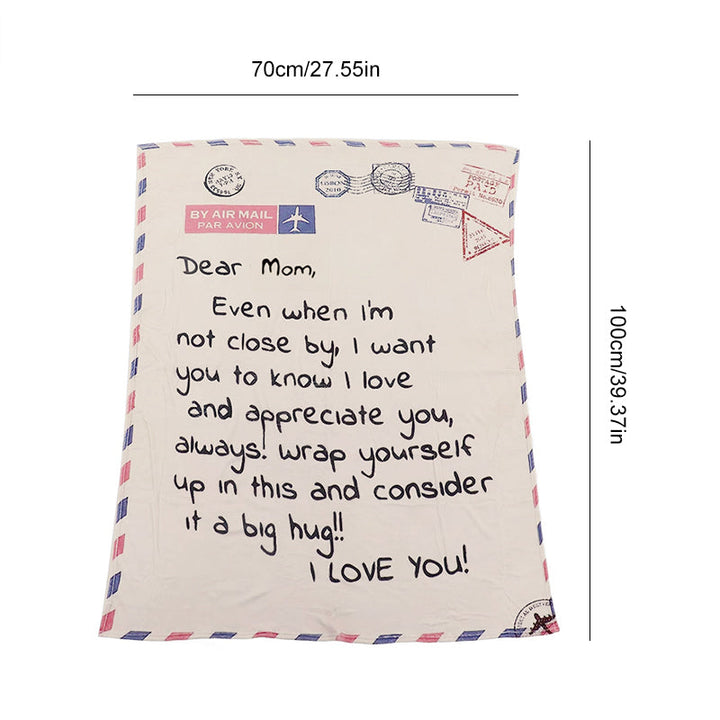 Letter Printed Flannel Throw Blanket Gift for Mom | Stornfield