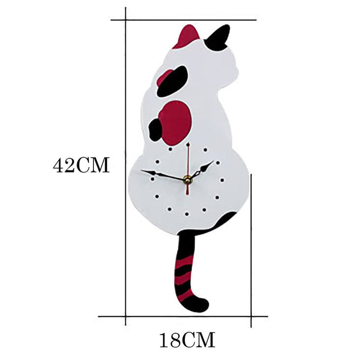 Nordic Cat Wagging Tail Wall Clock | Stornfield