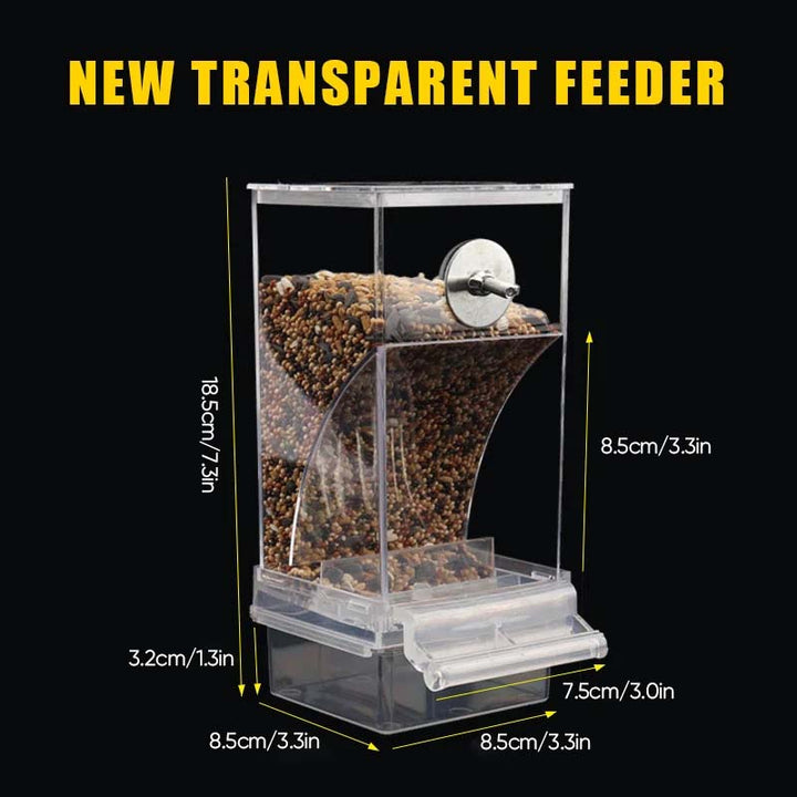 Automatic overflow protection Transparent bird feeder | Stornfield