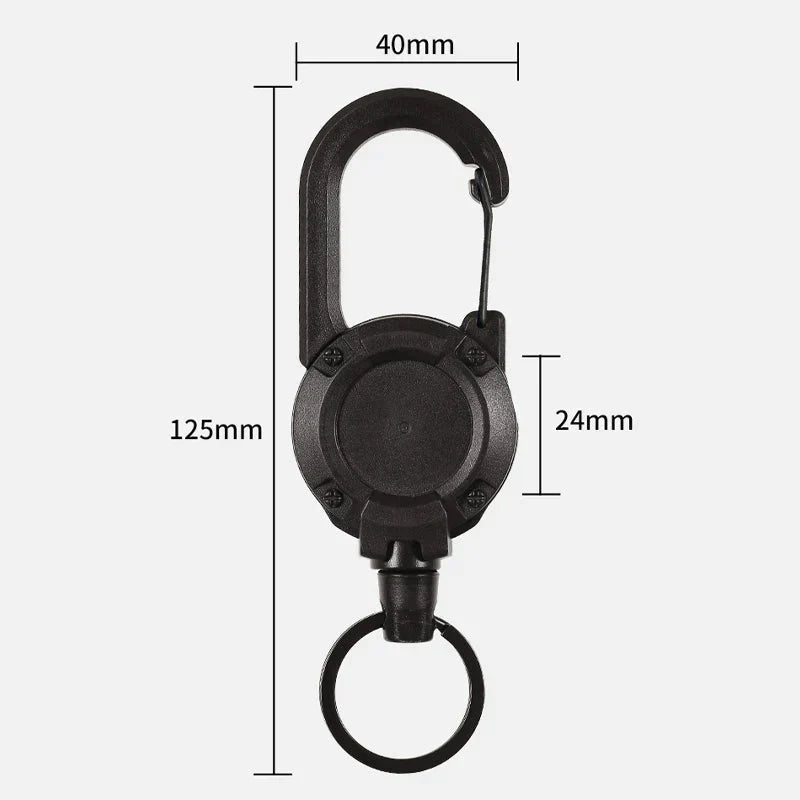 Automatic retractable key holder made of wire rope for outdoor use | Stornfield