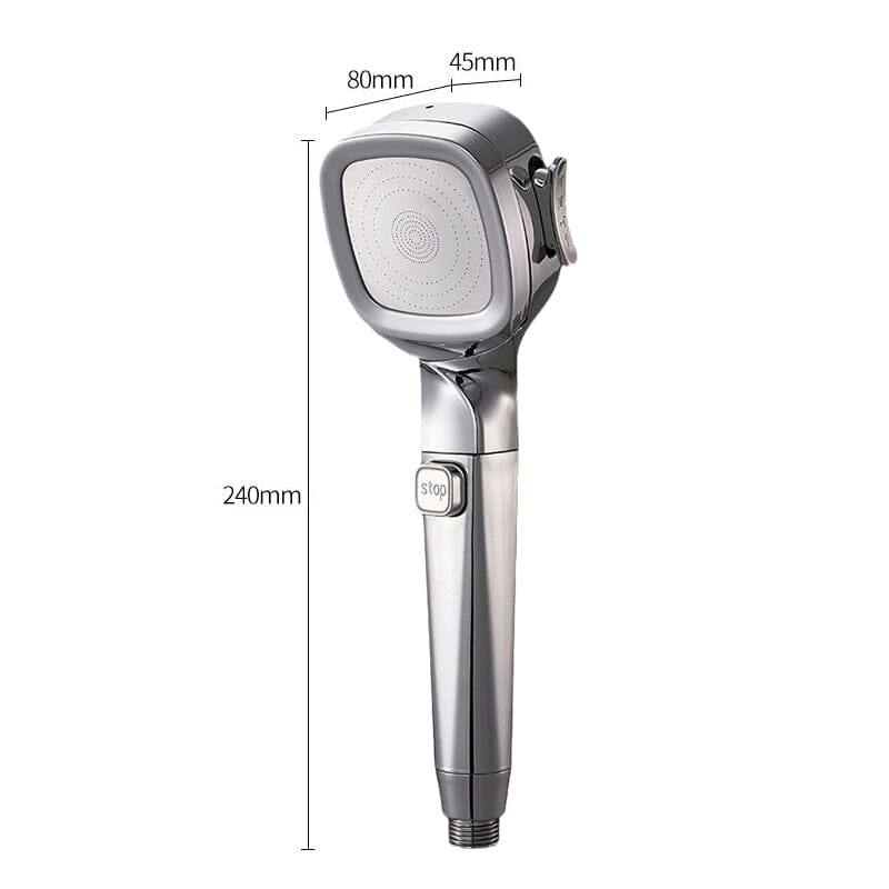 4-mode Handheld Pressurized Shower Head with Pause Switch | Stornfield