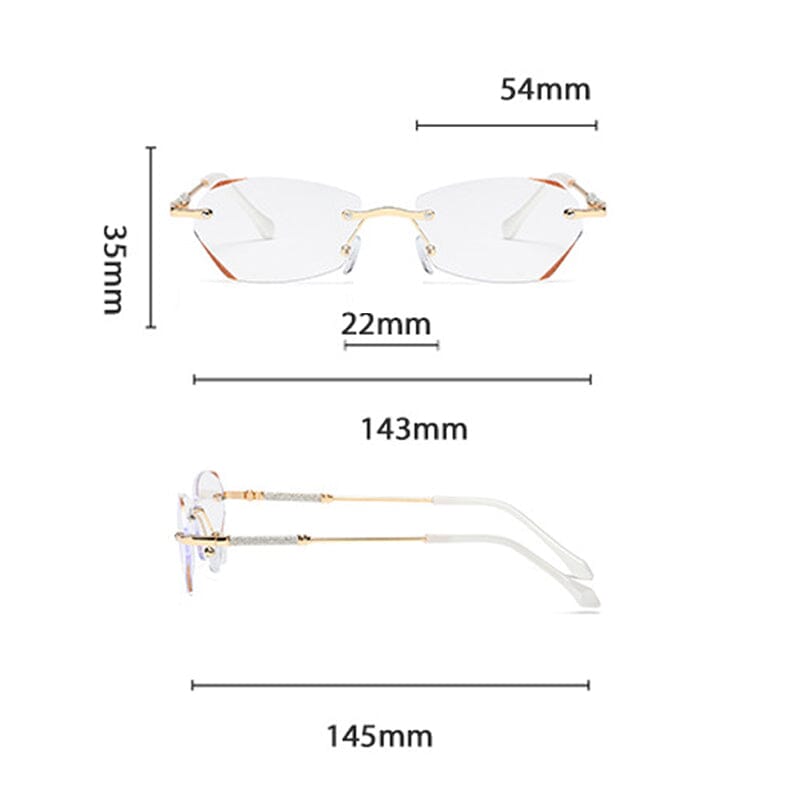 Stornfield | Fashionable Rimless Blue Light Blocking Reading Glasses