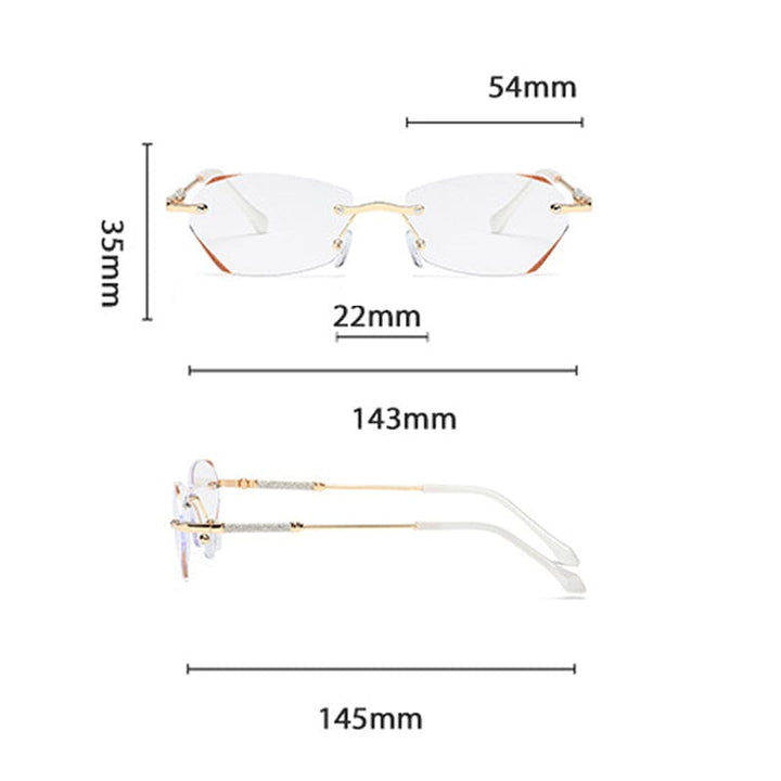 Stornfield | Fashionable Rimless Blue Light Blocking Reading Glasses