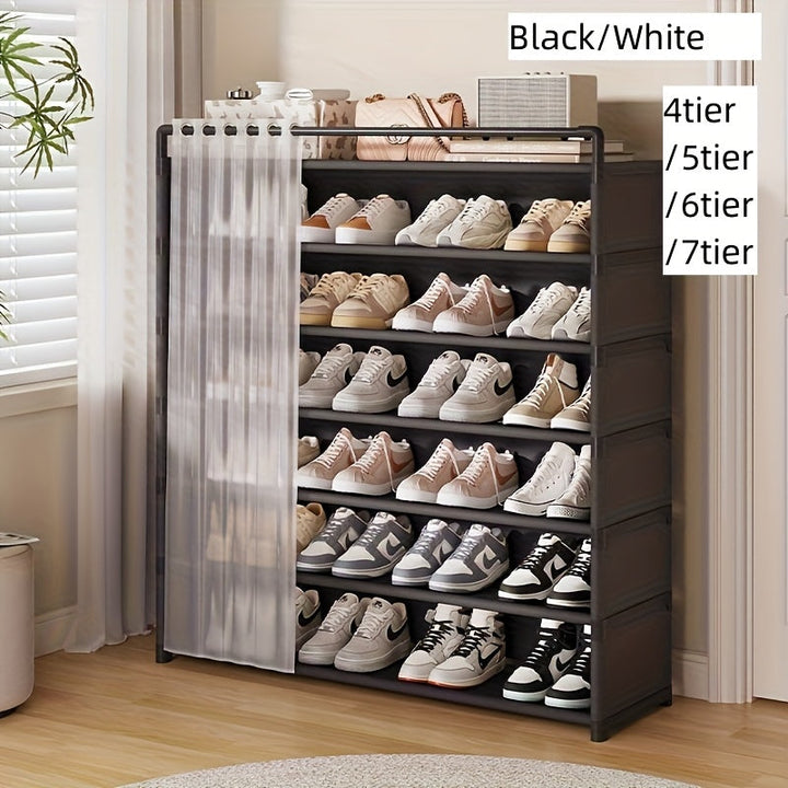 Foldable shoe rack with dust protection 4–7 levels | Stornfield