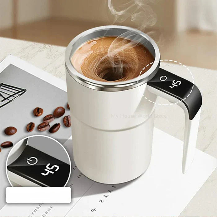 Stornfield | Rechargeable Self-Stirring Coffee Mug – Portable Electric Stainless Steel Mixer with Magnetic Rotation for Effortless Brewing