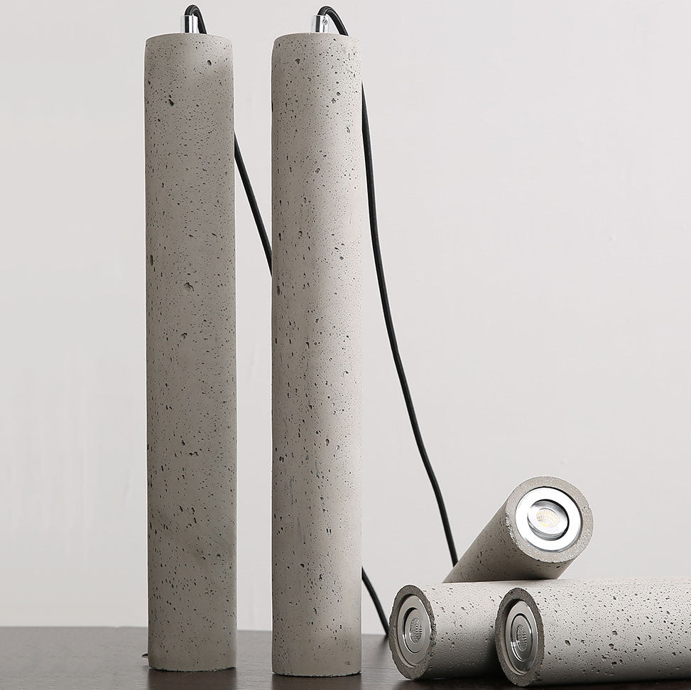 Stornfield | StoneCast Industrial Concrete Cylindrical Sconce | 1-Light | Smooth or Rough Surface