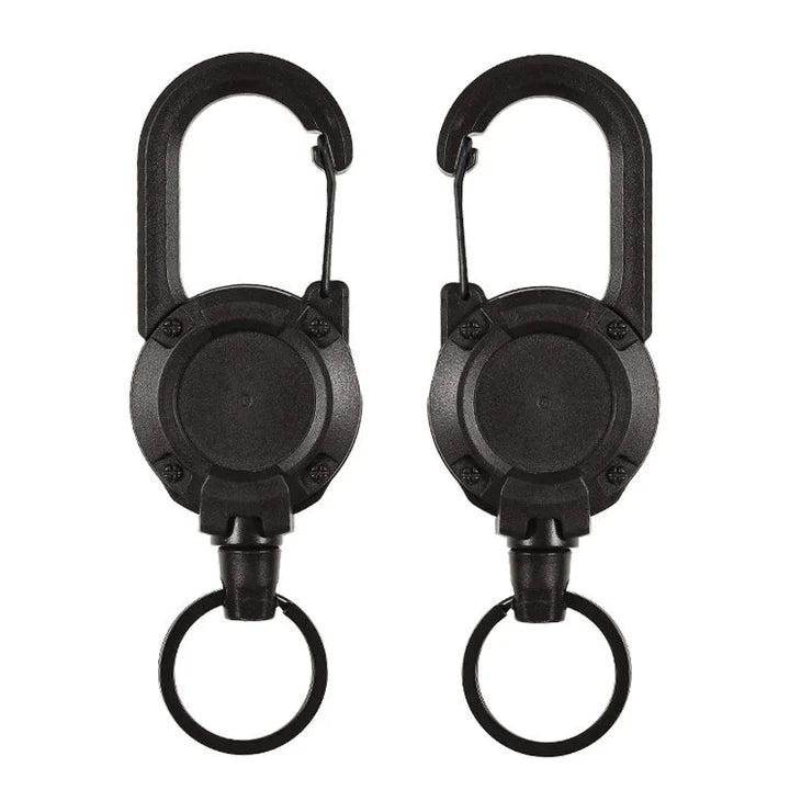 Tactical Anti-theft Metal Cable Keychain Retractable Automatic Outdoor Luya | Stornfield