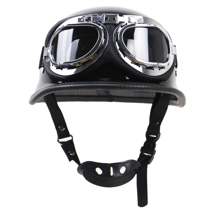 Retro Half-Helmet Motorcycle Protection with Goggles Stornfield