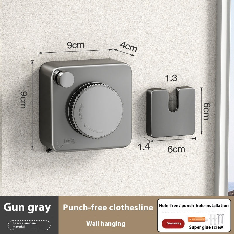 Telescopic stainless steel wall-mounted clothesline | Stornfield