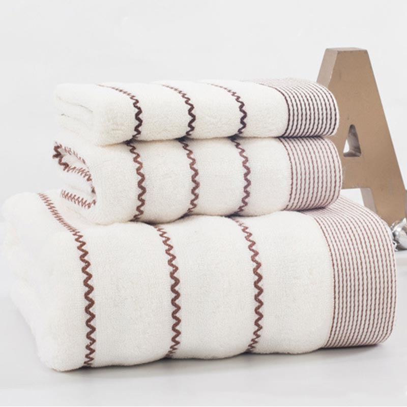 Striped Bath Towel Bathroom Towel Set 100% Cotton | Stornfield