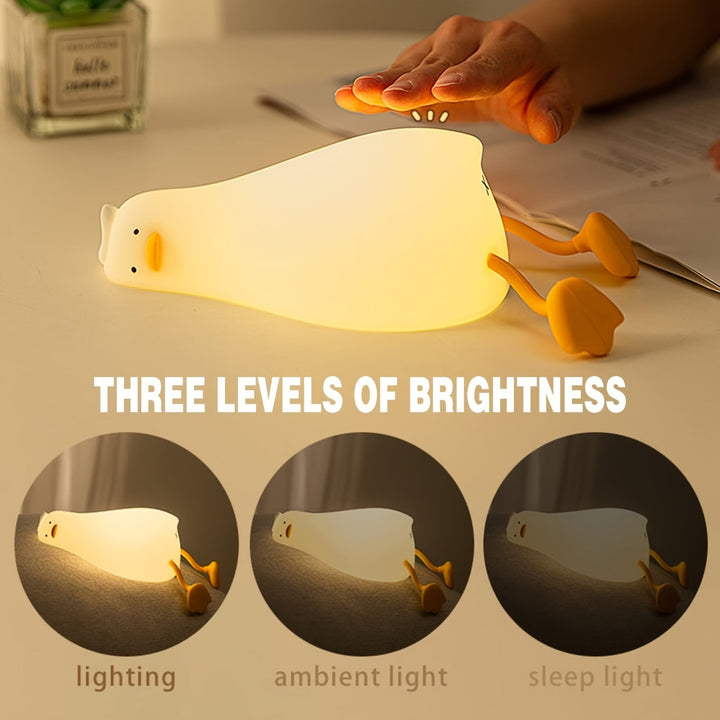 Stornfield | Sleeping Duck Lamp - Dimmable Rechargeable Silicone Night Light