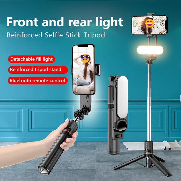Ultra Foldable Built-In Lighting Selfie Stick Tripod | Stornfield