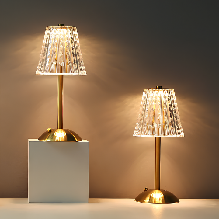 Golden Crystal Table Lamp - Aurora Luxe | Stornfield