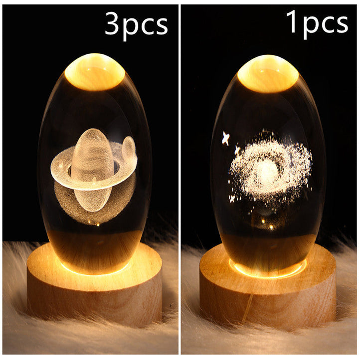 3D Galaxy Crystal Ball LED Night Light | Stornfield