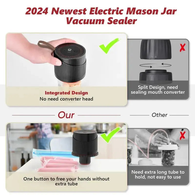 Stornfield | Air-tight lid sealer — Mason jar closure with immediate sealing capability