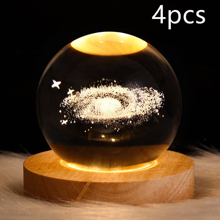 3D Galaxy Crystal Ball LED Night Light | Stornfield